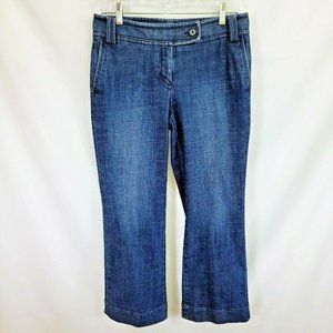 Talbots Signature Flare 6P (31" x 29") Jeans Denim Blue Petite Mid Rise